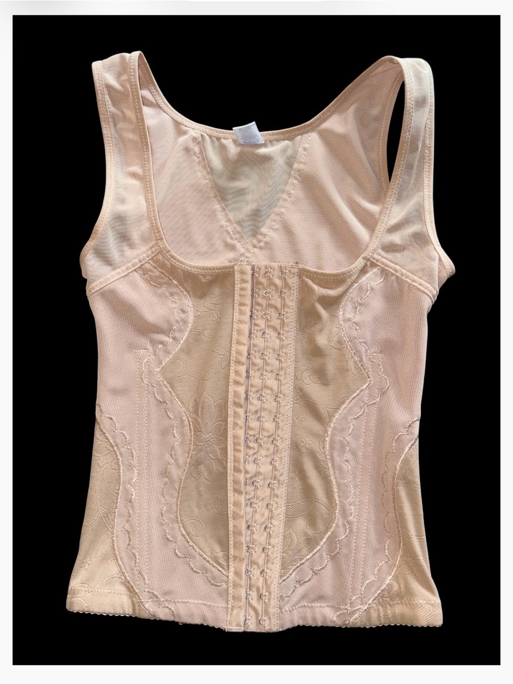 Shapewear Front-Closure Tank in Nude small boning bustier bodice